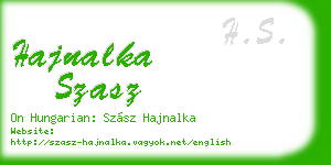 hajnalka szasz business card